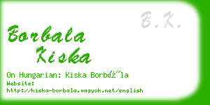 borbala kiska business card